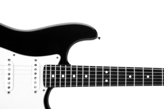 E-Gitarre, schwarz-weiß