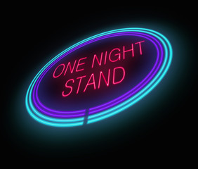 One night stand concept.