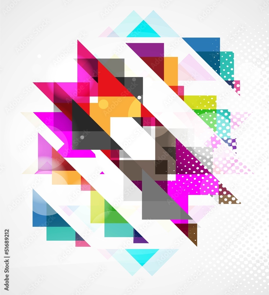 Sticker abstract business colorful technology background vector