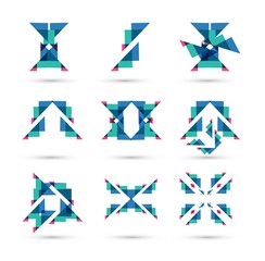 Business set of web colorful icon vector