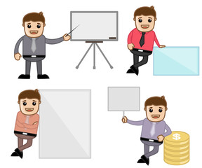 Cartoon Businessman Presentation and Concepts