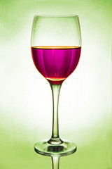 a glass with a drink.