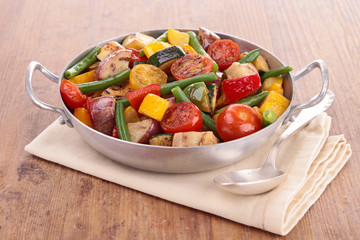 ratatouille, fried vegetables