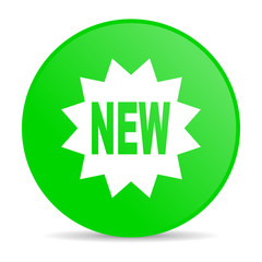 new green circle web glossy icon