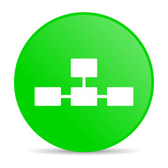 database green circle web glossy icon
