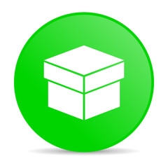 box green circle web glossy icon