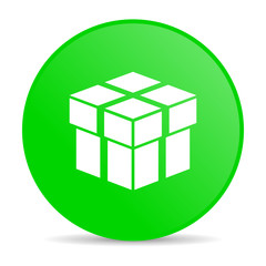 box green circle web glossy icon