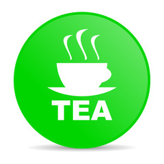 tea green circle web glossy icon