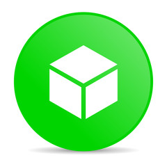 box green circle web glossy icon