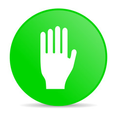 stop green circle web glossy icon