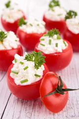 stuffed cherry tomatoes with cheese