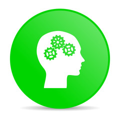 head green circle web glossy icon