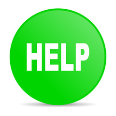 help green circle web glossy icon