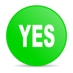yes green circle web glossy icon