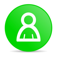 account green circle web glossy icon