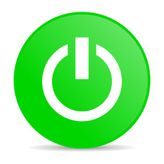 power green circle web glossy icon