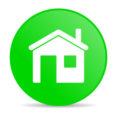 home green circle web glossy icon
