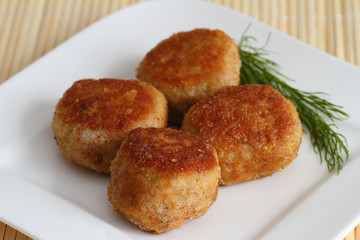 Polish meatballs, close up