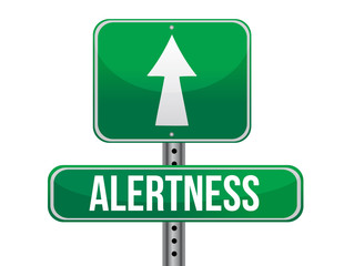 alertness road sign illustration design