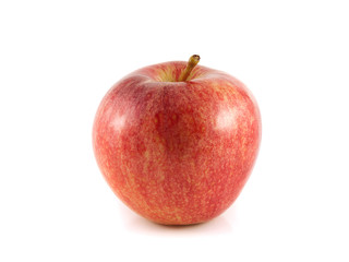Isolated red apple on a white background.