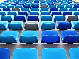 Naklejka premium blue seats at stadium