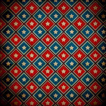  Retro Grunge America Four July Wallpaper Pattern