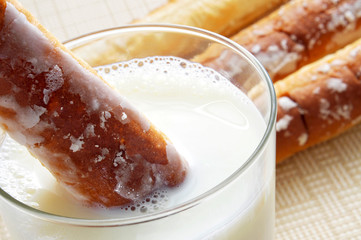 horchata and fartons, typical snack of Valencia, Spain