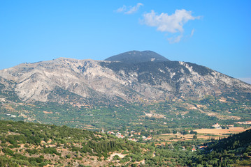 Cephalonia inland valley and high mountains