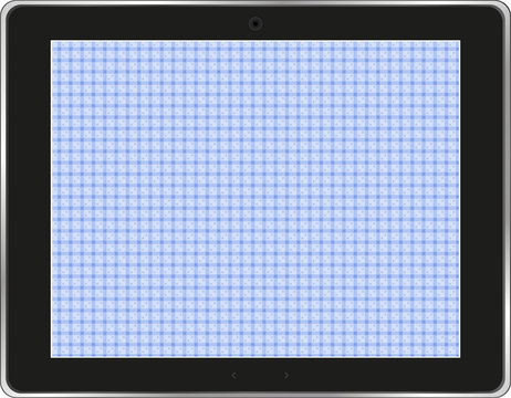 Black abstract tablet computer (tablet pc) on white background