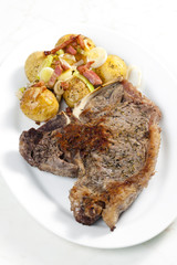 grilled T-bone steak