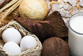 assortment of freshly baked bread