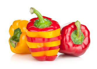 Ripe colorful bell peppers