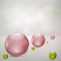 Abstract background with glass spheres