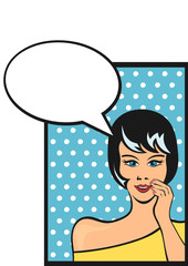 surprised woman pop art style