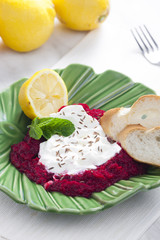 cold red beet cream