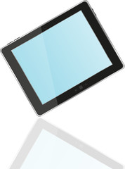 Tablet pc with blue screen