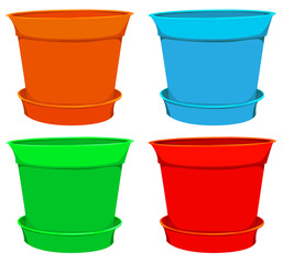 collection of flowerpots
