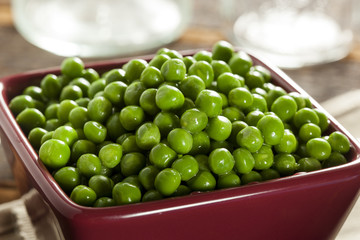 Fresh Green Organic Cooked peas