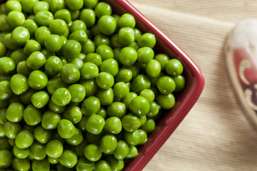 Fresh Green Organic Cooked peas