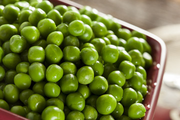 Fresh Green Organic Cooked peas