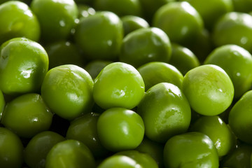Fresh Green Organic Cooked peas