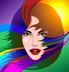 Rainbow Girl Portrait-Ritratto Ragazza Arcobaleno