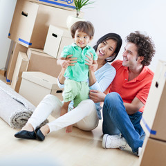 Happy Family In New Home