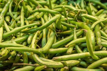 green beans on display