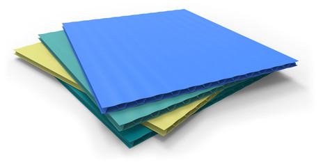 Fototapeta premium Plastic corrugated sandwich panels