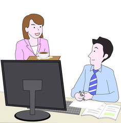 ビジネスマンのコーヒータイム