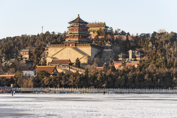 Obraz premium Summer Palace in winter