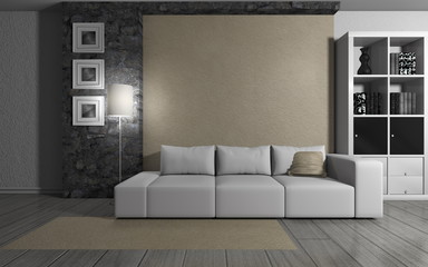 modern living room - interior architecture