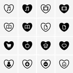 Set of favourite icons