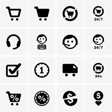 Set of shopping icons